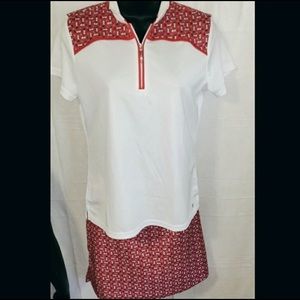 IZOD Golf 2 Piece Set Super Cute Golfbag Print EUC